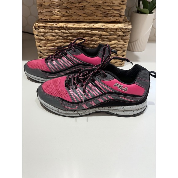 Fila Athletic Running Shoes Pink Gray Lightweight Comfort Sneakers‎ - Picture 2 of 7